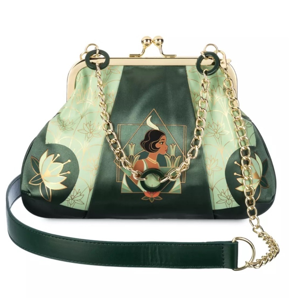 NWT Disney Tiana Lotus purse. Satchel/crossbody. Deco style. Collectors piece.